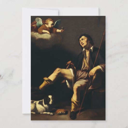 Saint Roch und Angel von Typ François Einladung (Vorderseite)