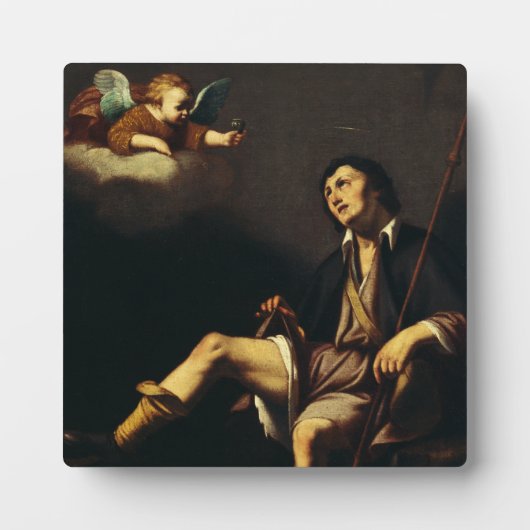 Saint Roch und Angel von Typ François Fotoplatte (Vorderseite)