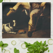 Saint Roch und Angel von Typ François Geschirrtuch (Gefaltet)