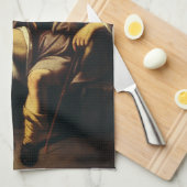 Saint Roch und Angel von Typ François Geschirrtuch (Viertel Falte)