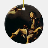 Saint Roch und Angel von Typ François Keramik Ornament (Hinten)