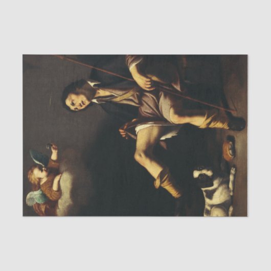 Saint Roch und Angel von Typ François Seidenpapier (Vorderseite)