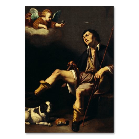 Saint Roch und Angel von Typ François Tischnummer (Vorderseite)