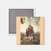 Saint Roch von Francesco Francia Magnet (Vorderseite/Rückseite)