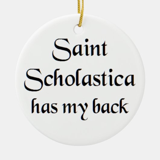 saint scholastica coffee mug keramik ornament (Vorne)