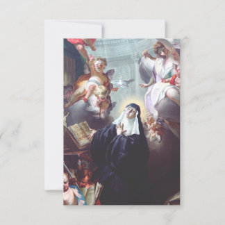 Saint Scholastica Spirit of the Dove Holy Card Dankeskarte