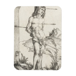 Saint Sebastian An eine Kolonne von Albrecht Durer Magnet