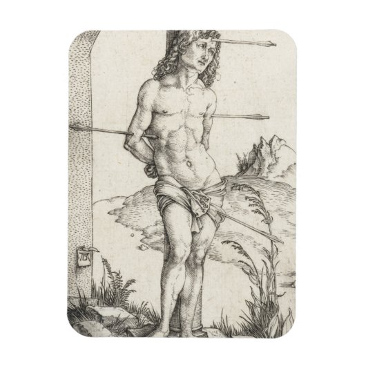 Saint Sebastian An eine Kolonne von Albrecht Durer Magnet (Vertikal)