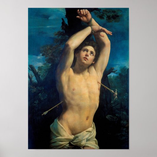 Saint Sebastian (St. Sebastian), Guido Reni Poster (Vorne)