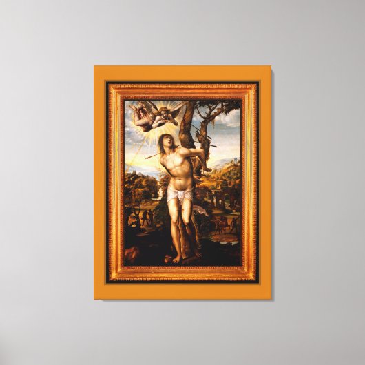 SAINT SEBASTIAN Stretched Canvas Print Leinwanddruck (Vorderseite)