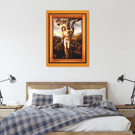 SAINT SEBASTIAN Stretched Canvas Print Leinwanddruck (Insitu (Schlafzimmer))
