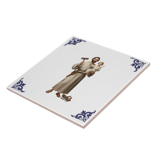 Saint St Joseph & Chiltd Jesus Religious Fliese (Seite)
