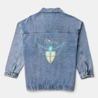 Saint St Michael Katholische Erzengel Angel Jeansjacke