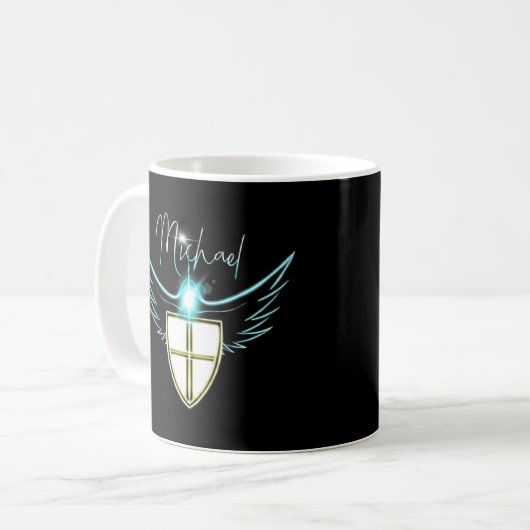 Saint St Michael Katholische Erzengel Angel Kaffeetasse (Vorderseite Links)