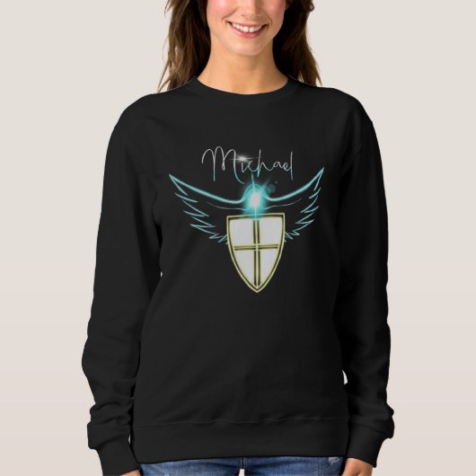 Saint St Michael Katholische Erzengel Angel Sweatshirt (Vorderseite)