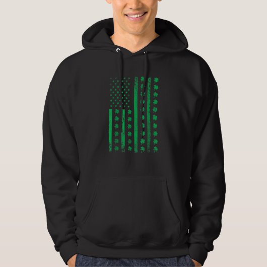 Saint St Patricks Day USA American Irish Shamrock  Hoodie (Vorderseite)