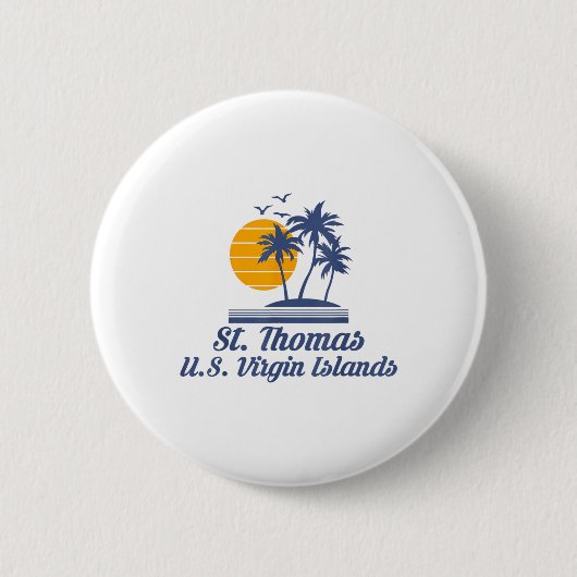 Saint St Thomas Us Jungfrau Islands Beach Caribbea Button (Vorderseite)