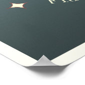 Saint St Tropez France côte d Azur pink blue Poster (Ecke)