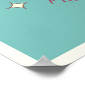 Saint St Tropez France côte d'Azur aquamarin blau Poster (Ecke)