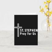 Saint Stephen Pray For Us Protor Confirmations  Karte (Gelbe Blume)