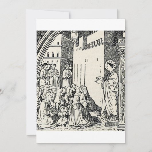 Saint Stephen Preaching von Fra Angelico Einladung (Vorderseite)