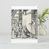 Saint Stephen Preaching von Fra Angelico Einladung (Stehend Vorderseite)
