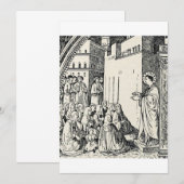 Saint Stephen Preaching von Fra Angelico Einladung (Vorne/Hinten)