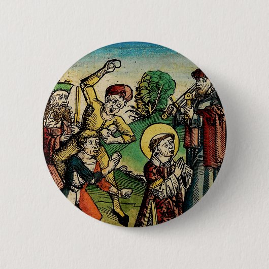 Saint Stephen Protomartyr First Martyr Button (Vorderseite)