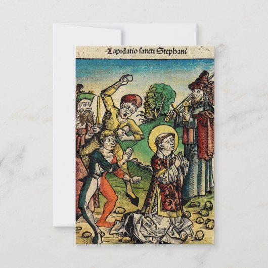 Saint Stephen Protomartyr First Martyr Dankeskarte (Vorderseite)