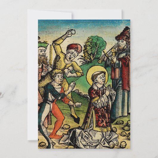 Saint Stephen Protomartyr First Martyr Feiertagskarte (Vorderseite)