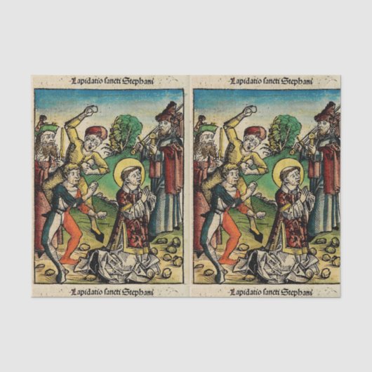 Saint Stephen Protomartyr First Martyr Seidenpapier (Vorderseite)