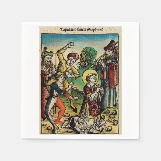 Saint Stephen Protomartyr First Martyr Serviette (Vorderseite)