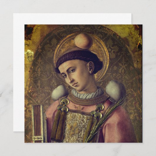 Saint Stephen (von Carlo Crivelli, 1476) (Vorne/Hinten)