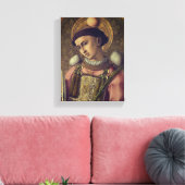 Saint Stephen (von Carlo Crivelli, 1476) Leinwanddruck (Insitu (Wohnzimmer))
