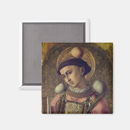 Saint Stephen (von Carlo Crivelli, 1476) Magnet (Vorderseite/Rückseite)