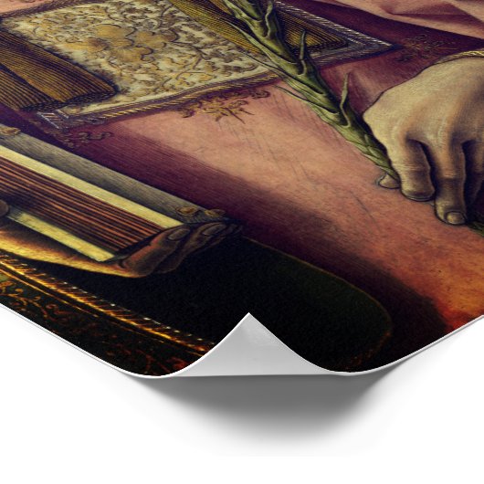 Saint Stephen (von Carlo Crivelli, 1476) Poster (Ecke)