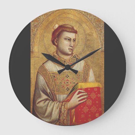 Saint Stephen von Giotto Große Wanduhr (Vorderseite)