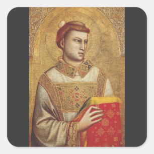Saint Stephen von Giotto Quadratischer Aufkleber