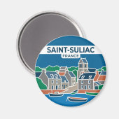 Saint-Suliac Frankreich Magnet (Vorderseite/Rückseite)