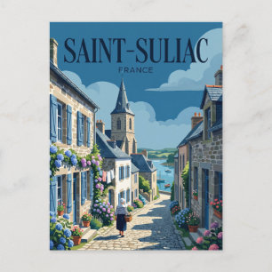Saint-Suliac Frankreich Postkarte