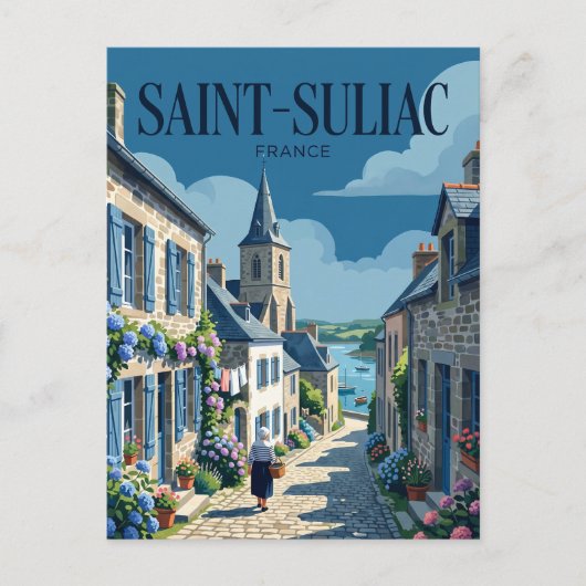 Saint-Suliac Frankreich Postkarte (Vorderseite)