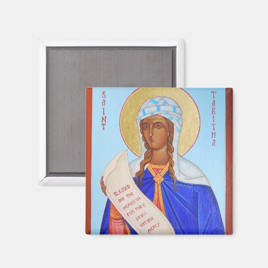 Saint Tabitha Orthodox Icon Magnet (Vorderseite/Rückseite)