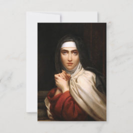 Saint Teresa of Avila Holy Card Dankeskarte
