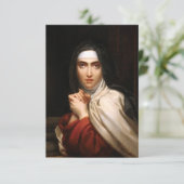 Saint Teresa of Avila Holy Card Dankeskarte (Stehend Vorderseite)