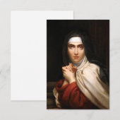 Saint Teresa of Avila Holy Card Dankeskarte (Vorne/Hinten)