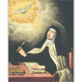 Saint Teresa von Avila Aufkleber (Vorderseite)