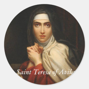 Saint Teresa von Avila Carmelite Nun Runder Aufkleber