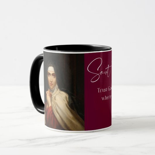Saint Teresa von Avila, katholische Saint-Coffee T Tasse (Vorderseite Links)