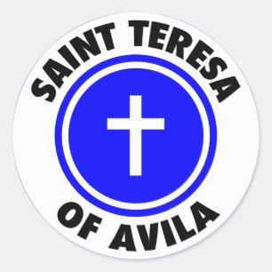 Saint Teresa von Avila Runder Aufkleber