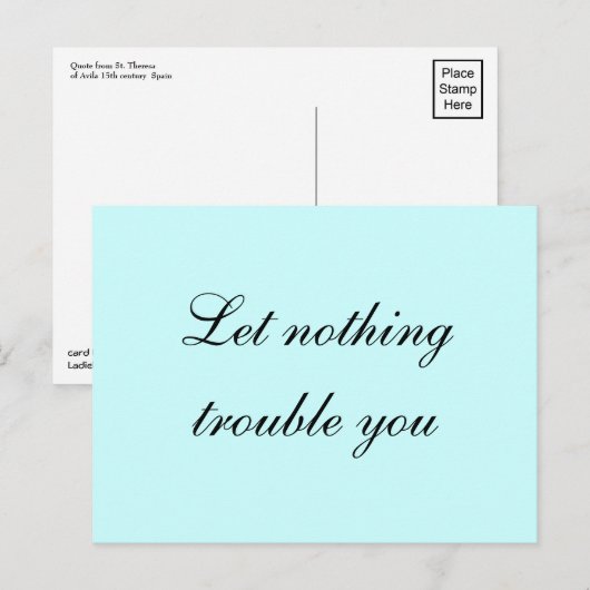 Saint Teresa Zitat Postkarte (Vorne/Hinten)